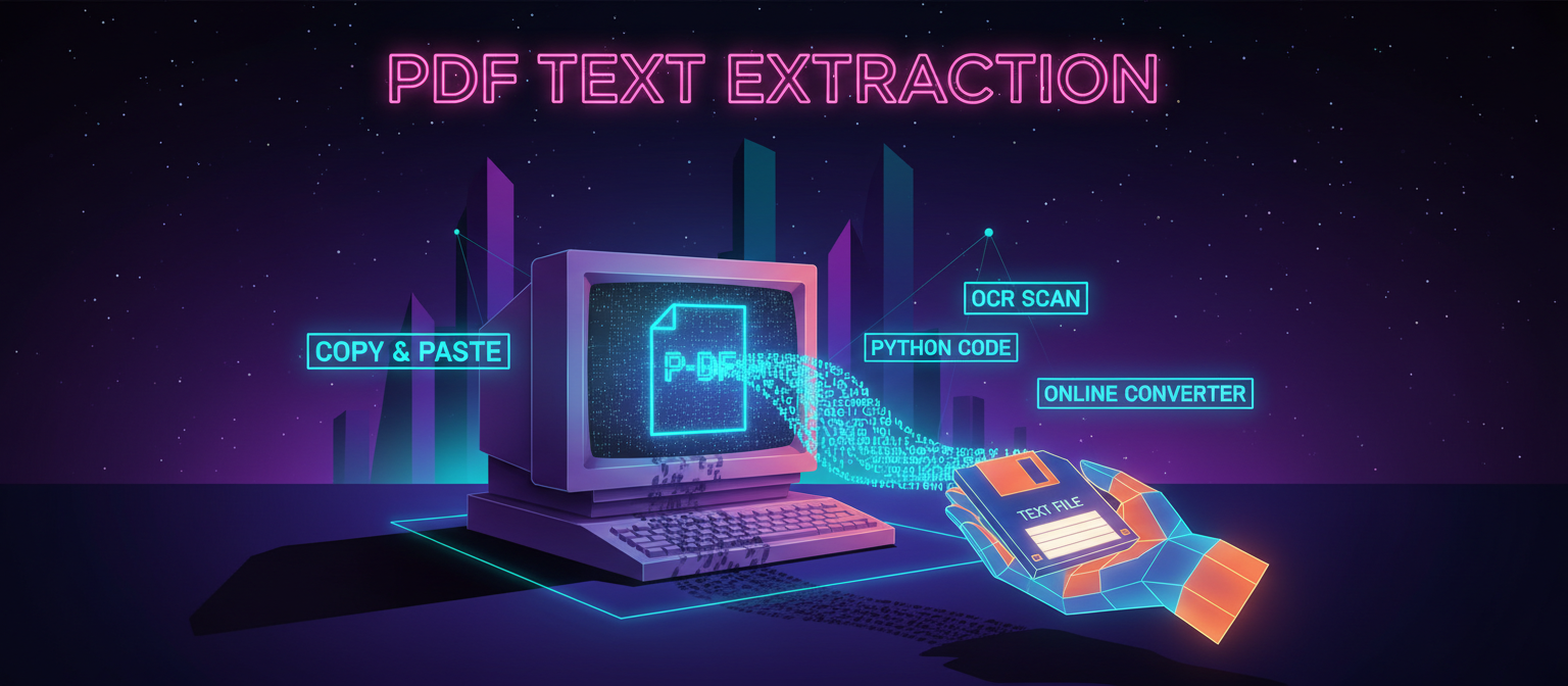 Extract text from PDF files online for free using ConvertKr's PDF to text tool