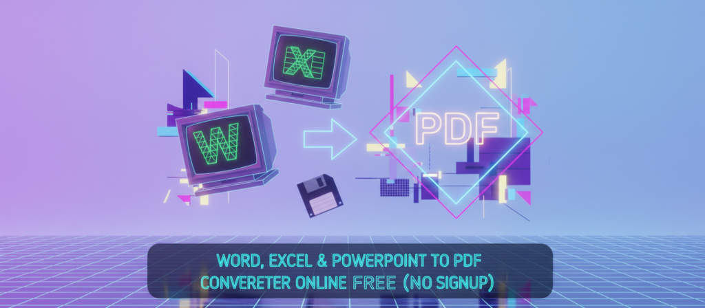 Convert Word, Excel & PowerPoint to PDF online free — and back. No signup, no watermarks, perfect formatting.