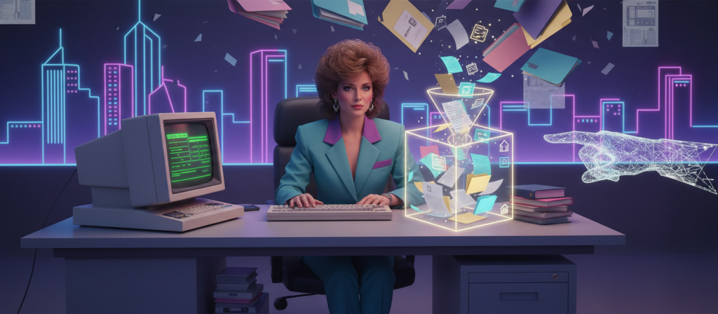 Real estate closing documents being merged and organized into categorized PDF files